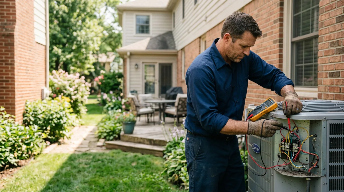 HVAC technician working near Hyannis Port, MA